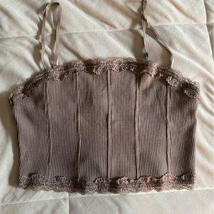 Ribbed Cropped Garage TankTop